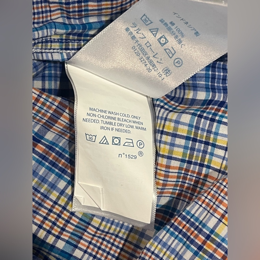 Ralph Lauren Multicolor Plaid Boys Button-Down Natural Stretch Preppy Shirt, 9M - Picture 6 of 7